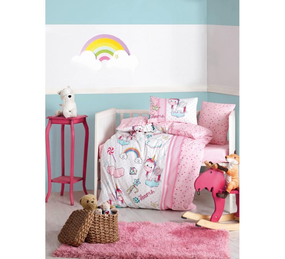 Cottonbox Unicorn Pembe Bebek Nevresim Takımı