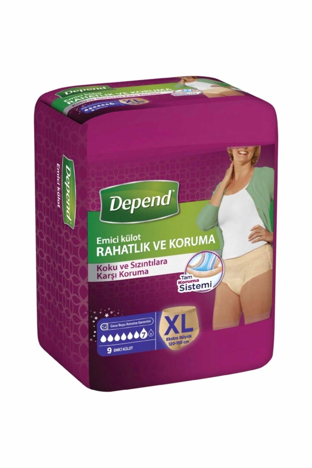 Depend Tek Kullanımlık Emici Kadın Külodu 10lu XLarge Boy