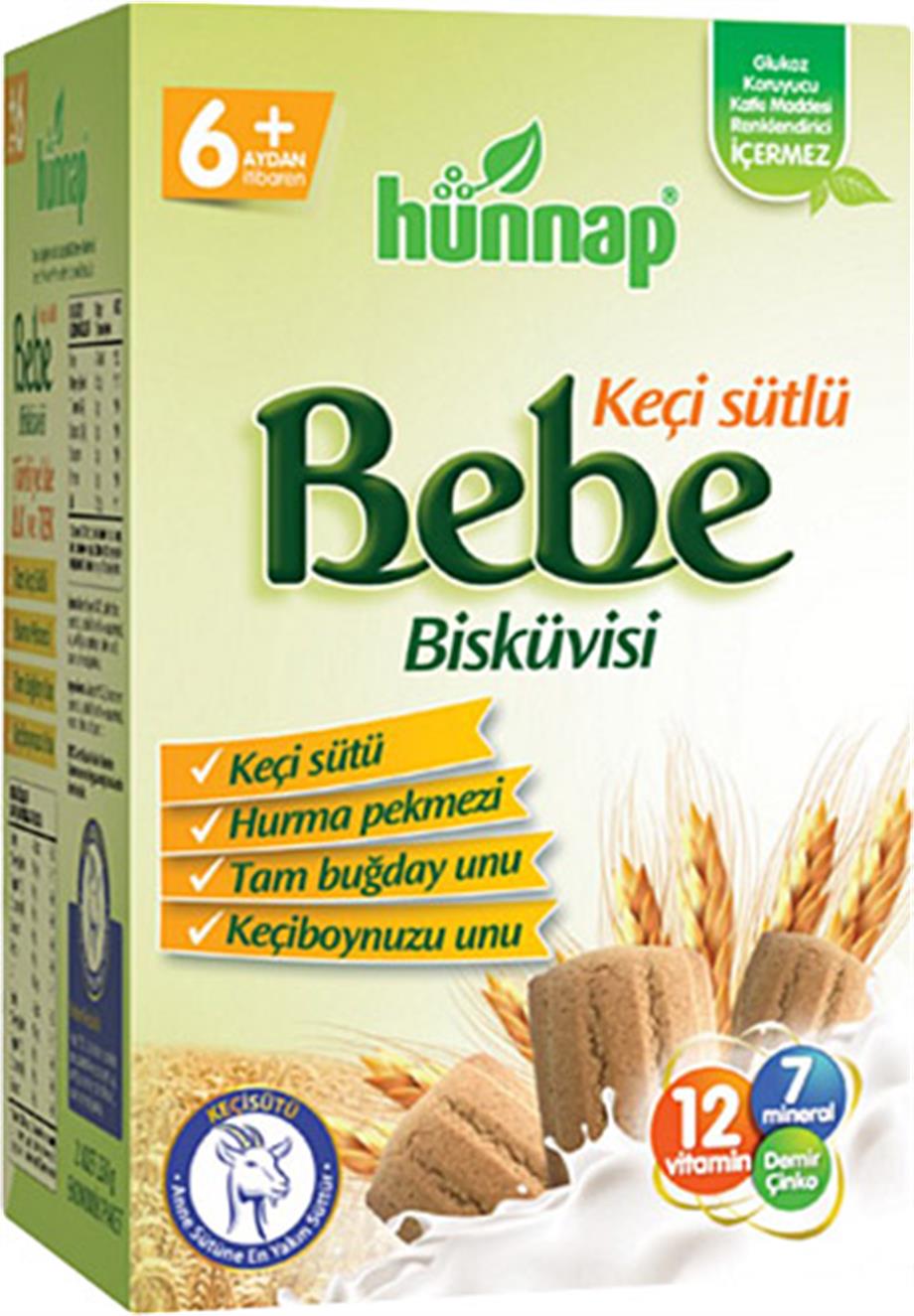 Hünnap Keçi Sütlü Bebe Bisküvisi 6+Ay 400g