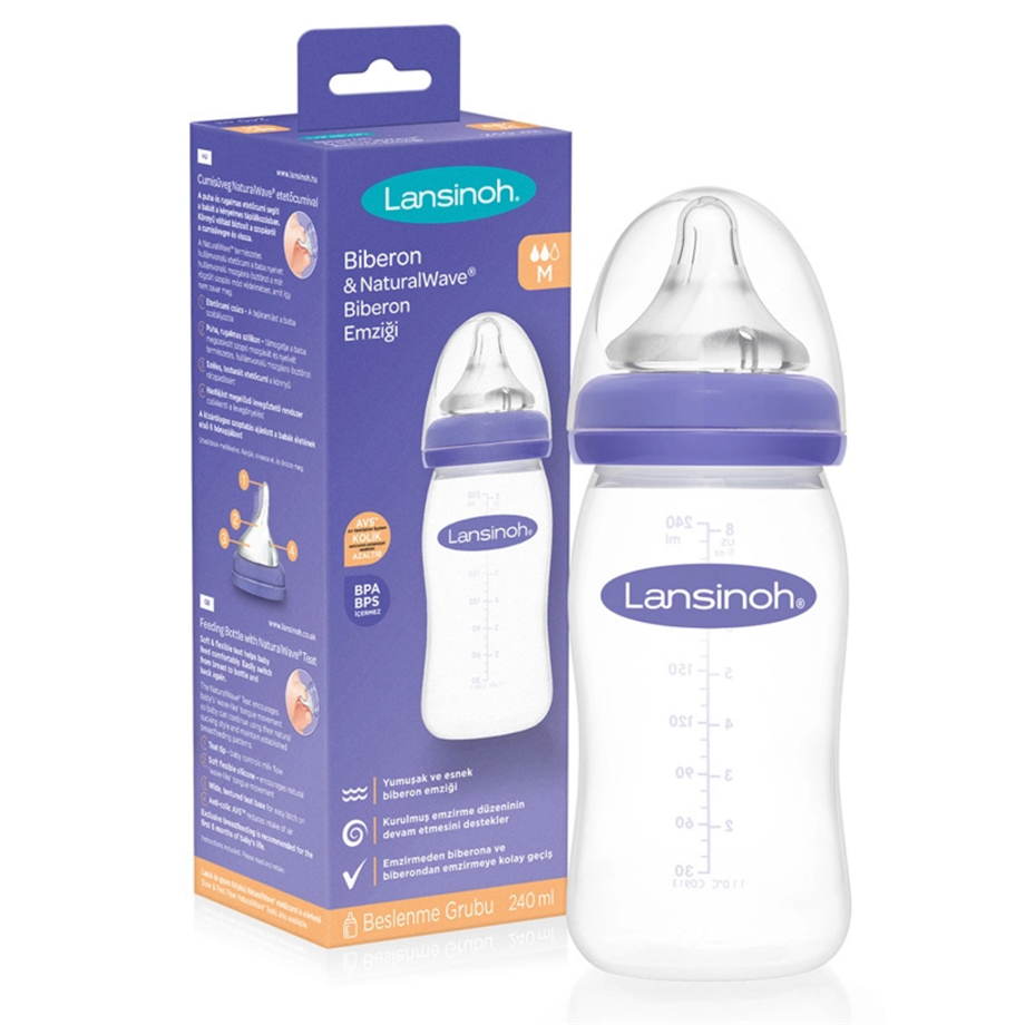 Lansinoh 75990 Natural Wave Silikon Uçlu Biberon 240 ml