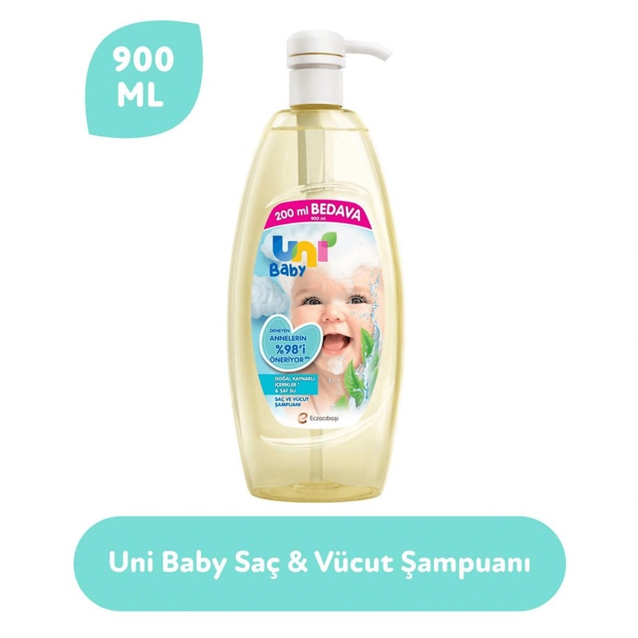 Uni Baby Şeffaf Bebek Şampuanı 900 Ml