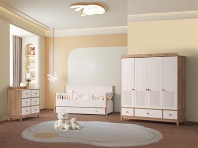 Aymini Dion Via 4 Kapılı Bebek Odası Takımı