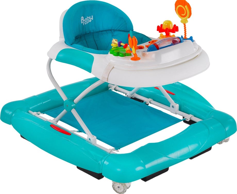 Baby Hope Royal Salla Yürüteç (Turkuaz/Beyaz)