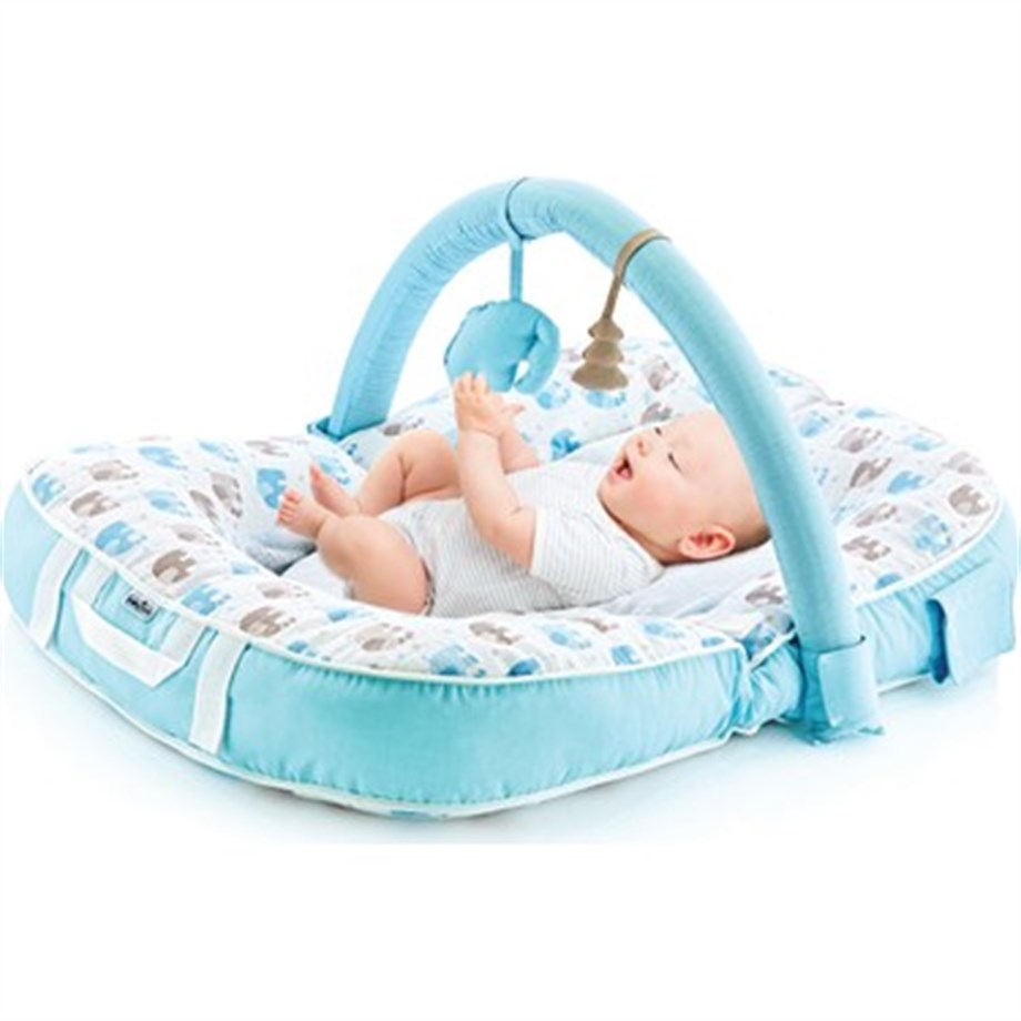 Babyjem Yat Otur Oyna Bebek Minderi Mavi