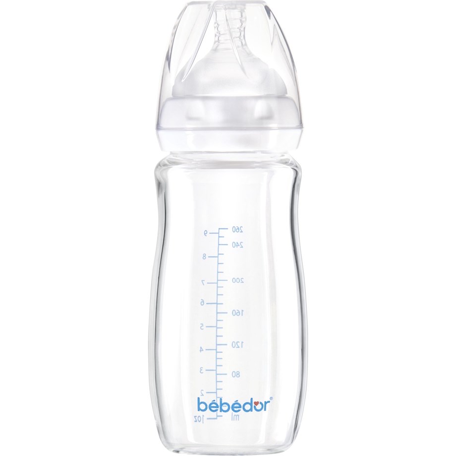 Bebedor Geniş Ağızlı Isıya Dayanaklı Cam Biberon 260 ml