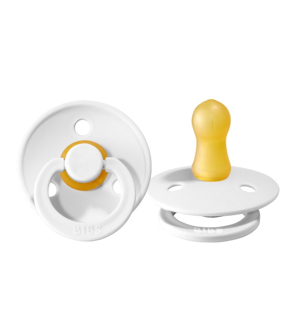Bibs Colour Kauçuk Emzik White 6-12 Ay