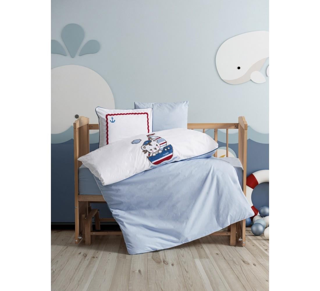 Cottonbox Punch Babay Nakışlı Miniyo Mavi Nevresim Takımı