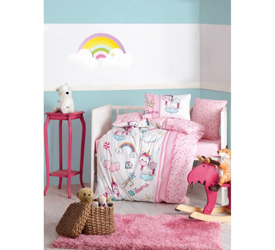Cottonbox Unicorn Pembe Bebek Nevresim Takımı