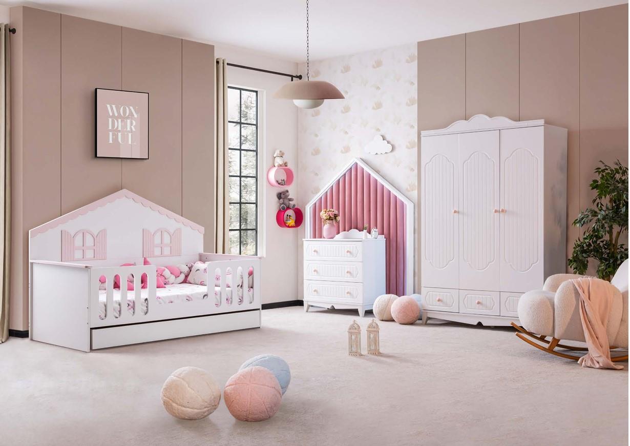 Gümüş Bebe Flower Çocuk Odası Takımı Pembe