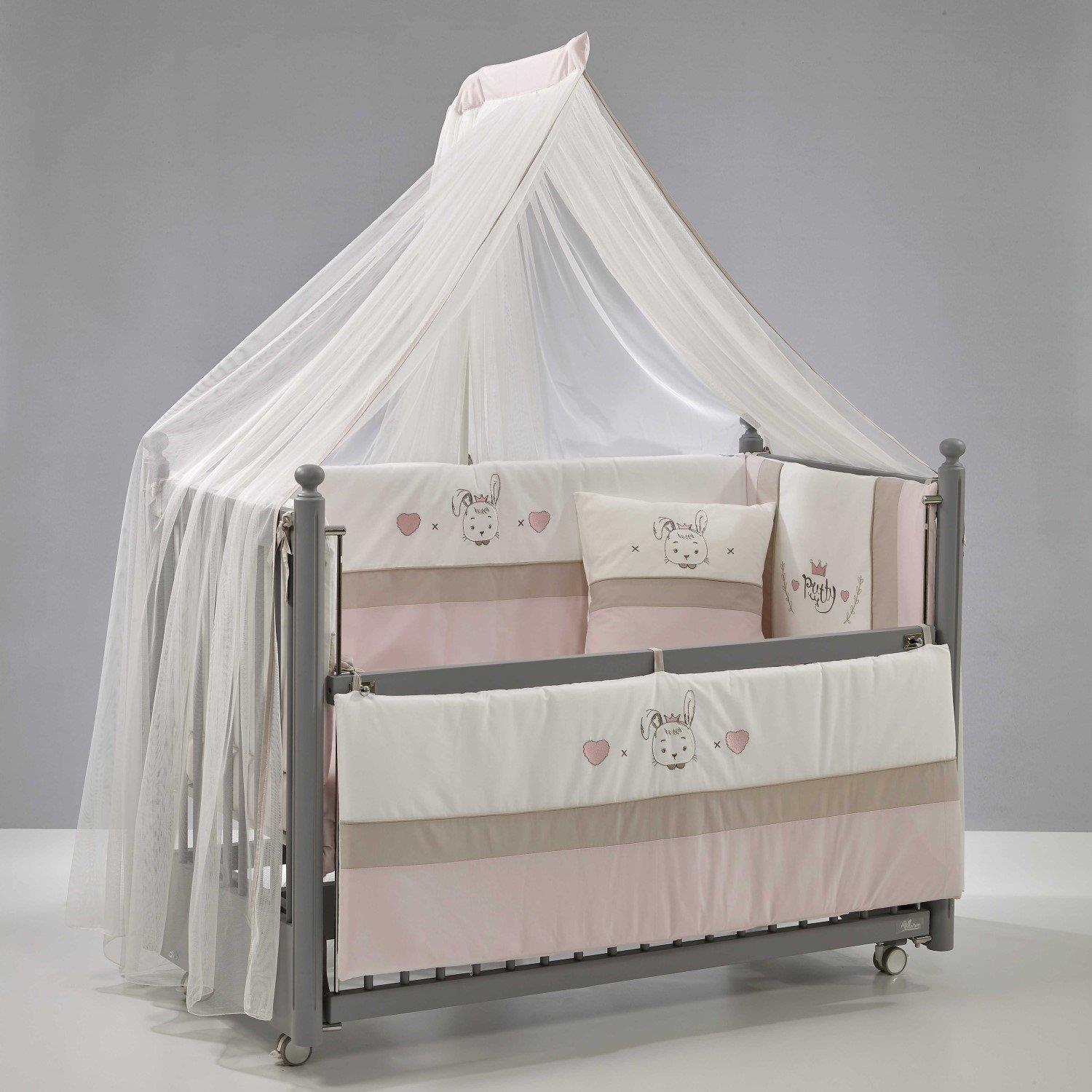 Meltem Mondo Sallanır Ahşap Anne Yanı Beşik - 60x120 cm (gri-pretty)
