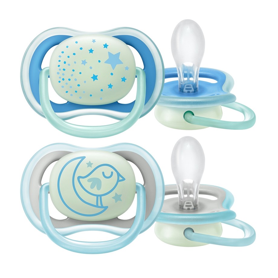 Philips Avent  2'li Ultra Air Karanlıkta Parlar Erkek Bebek Emzik 6-18 Ay