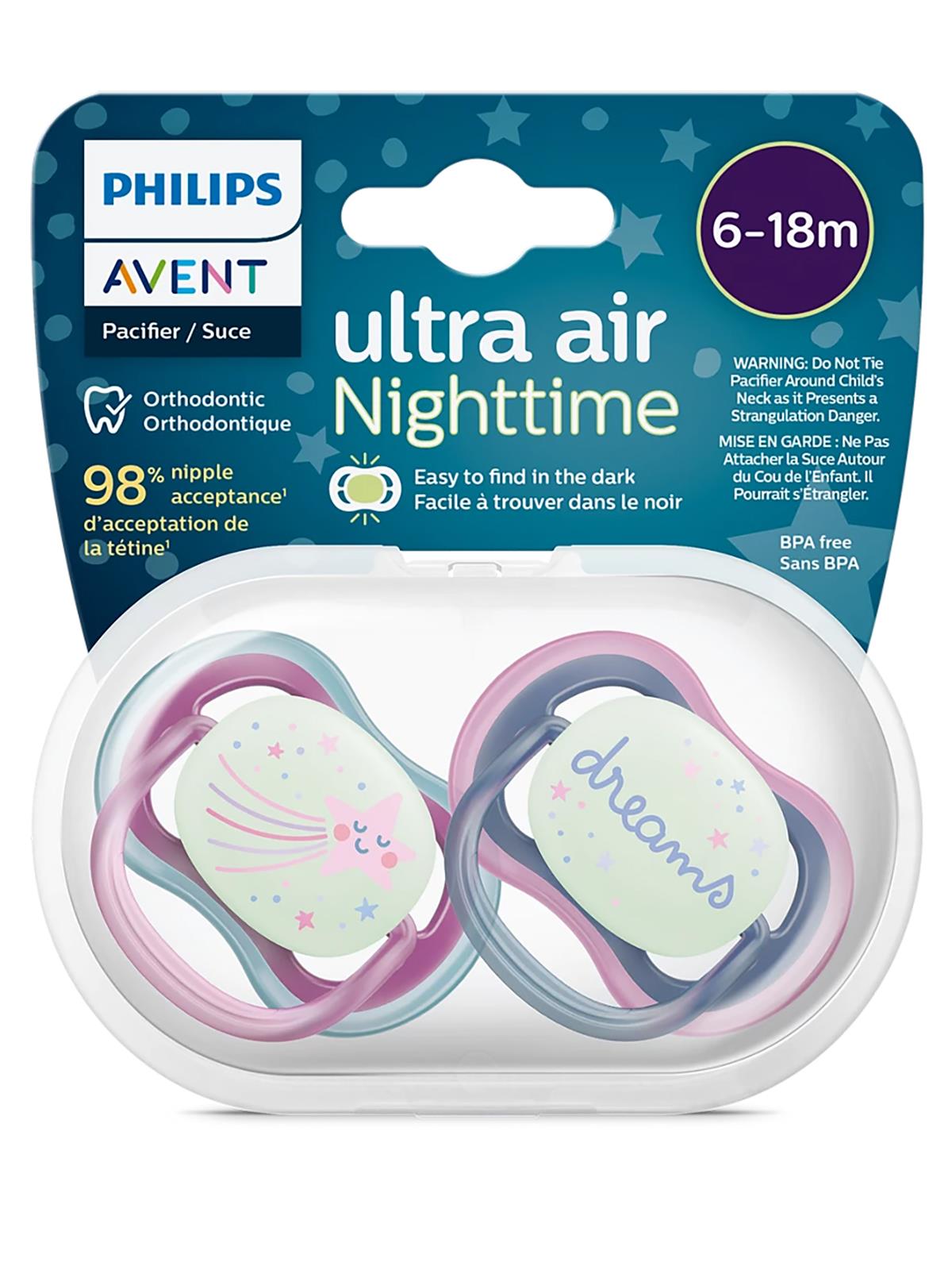 Philips Avent Scf 0376/14 Ultra Air Gece Emzik 0-6 Ay Kız