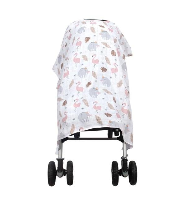 Sevi Bebe Flaminog Desenli Müslin Örtü 70*50