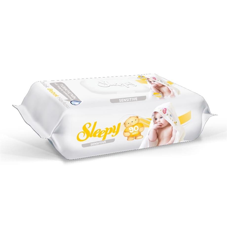 Sleepy Islak Havlu Sensitive Kapaklı 90'Lı