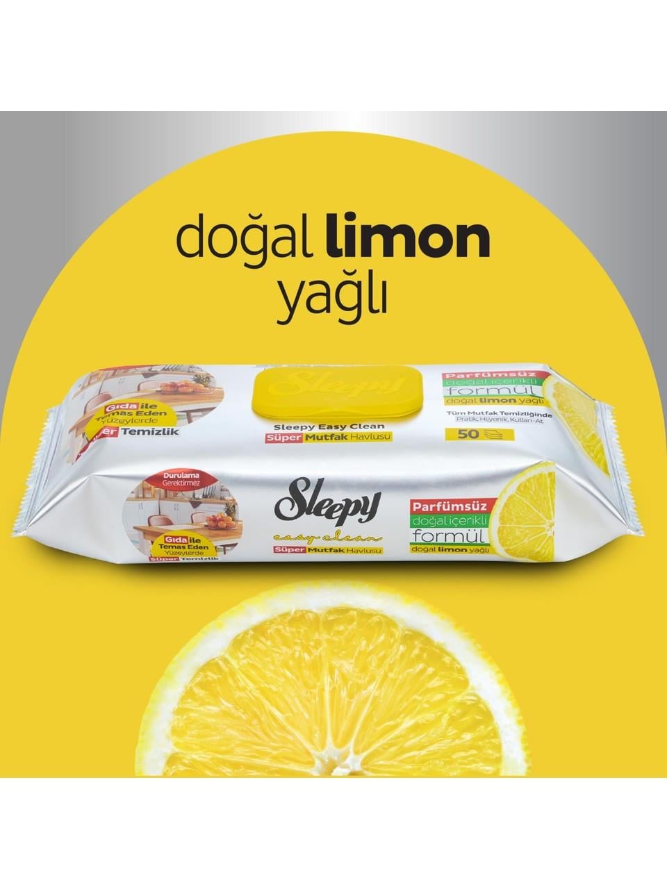 Sleepy Mutfak Havlusu Limon 50li