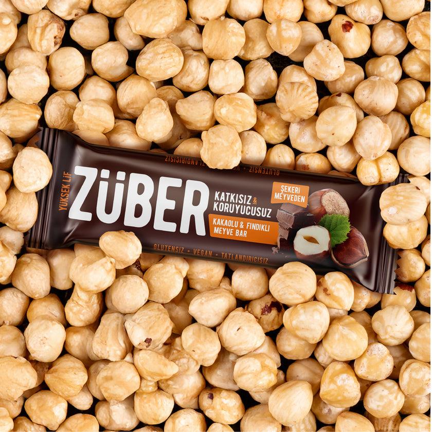 ZÜBER Fındık ve Kakaolu Meyve Bar 40g