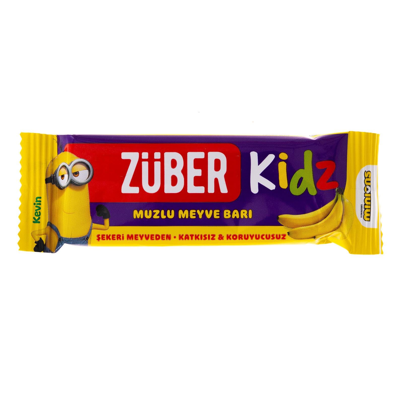 ZÜBER Kidz Muzlu Meyve Barı 25g