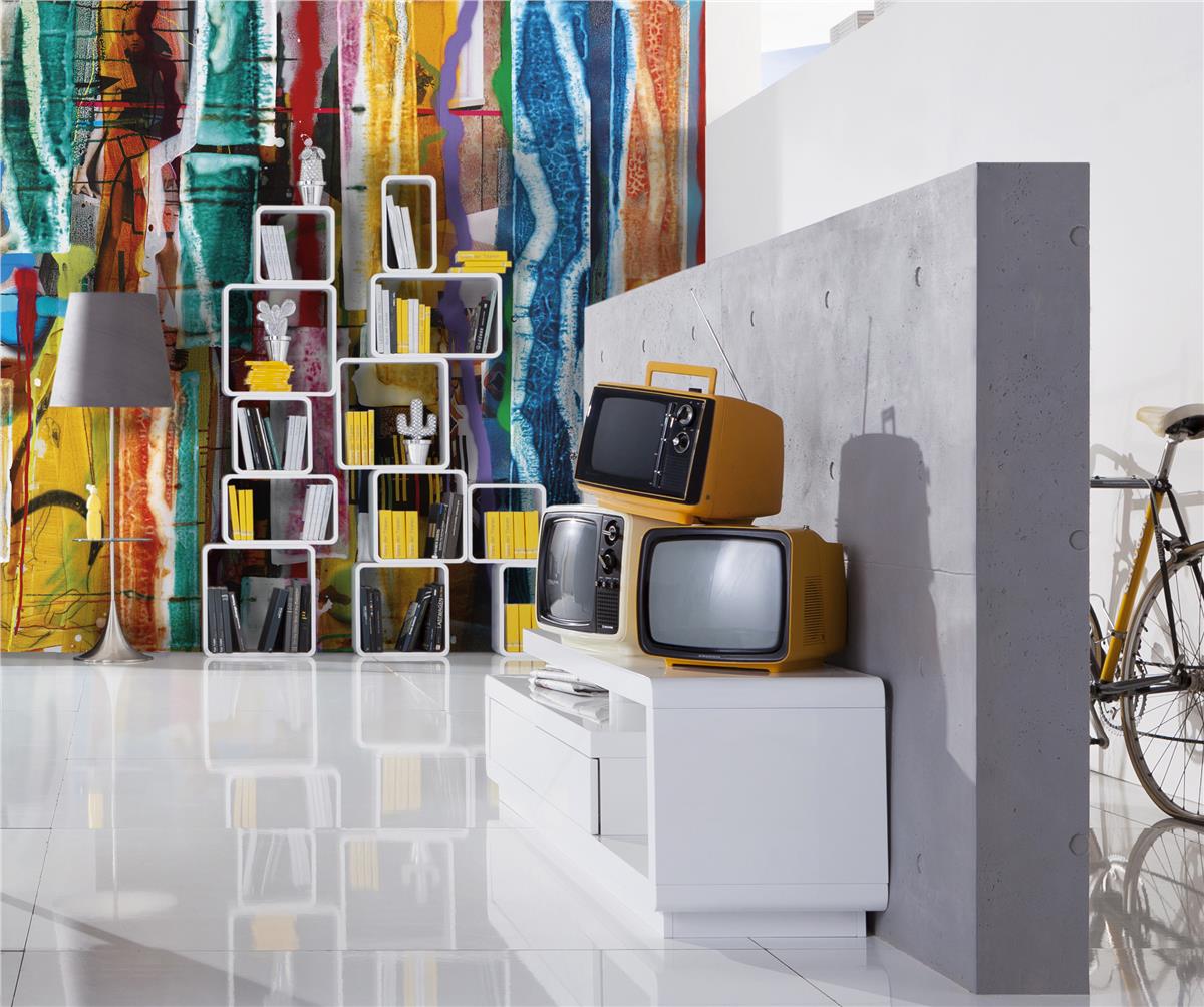 Retro ÇiçekRetro Çiçek Duvar Kağıdı