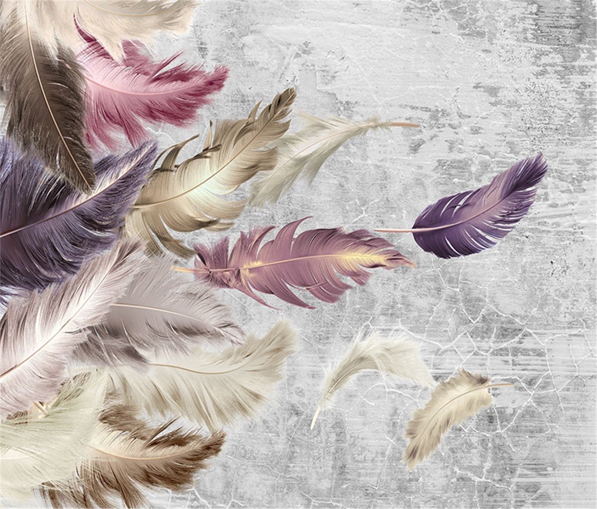 Tüy ve Yaprak Duvar KağıtlarıDuvar Kağıdı