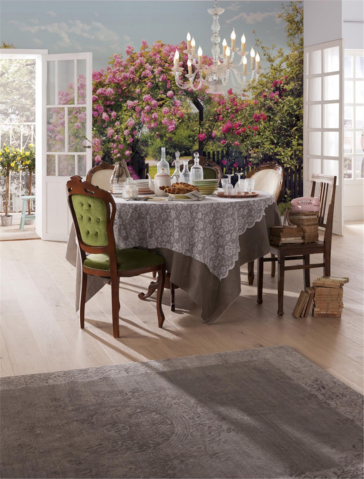 Retro ÇiçekRetro Çiçek Duvar Kağıdı