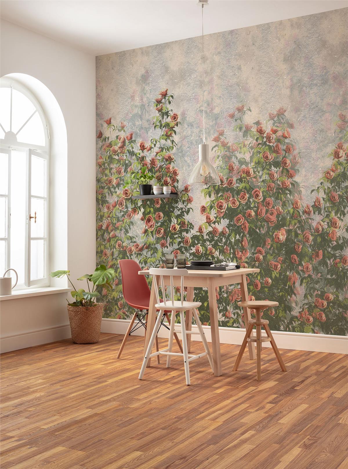 Retro ÇiçekRetro Çiçek Duvar Kağıdı