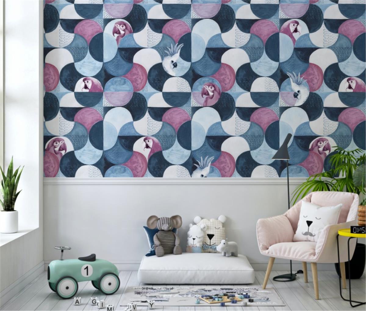 Retro ÇiçekRetro Çiçek Duvar Kağıdı