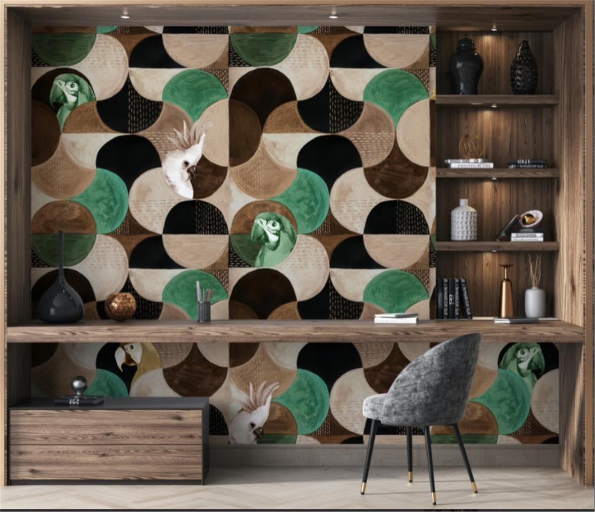 Retro ÇiçekRetro Çiçek Duvar Kağıdı