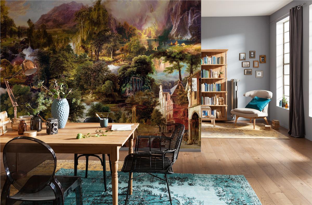 Retro ÇiçekRetro Çiçek Duvar Kağıdı