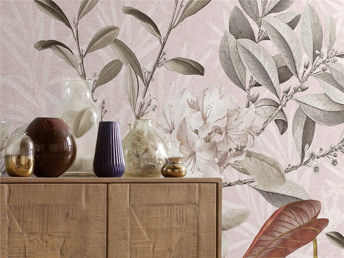 Retro ÇiçekRetro Çiçek Duvar Kağıdı