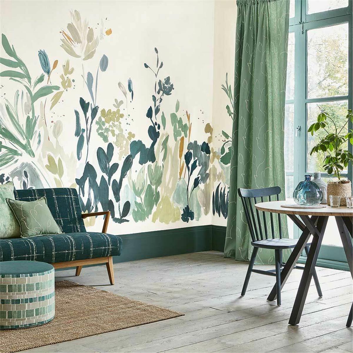 Retro ÇiçekRetro Çiçek Duvar Kağıdı