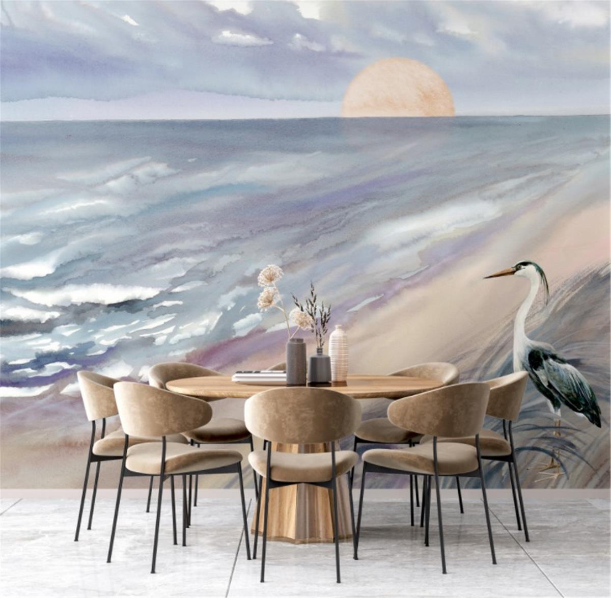 Retro ÇiçekRetro Çiçek Duvar Kağıdı