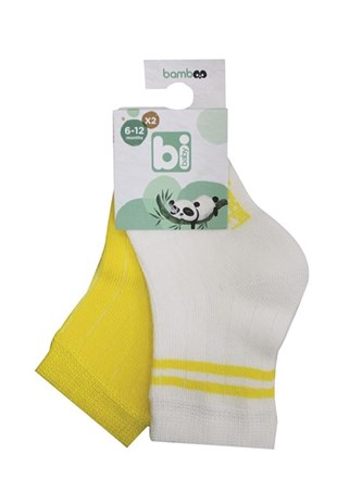 Bibaby Derby Desenli 2li Bebe Çorap