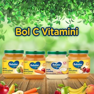 Bebelac Şeftali Elma Püresi Kavanoz Maması 125 gr