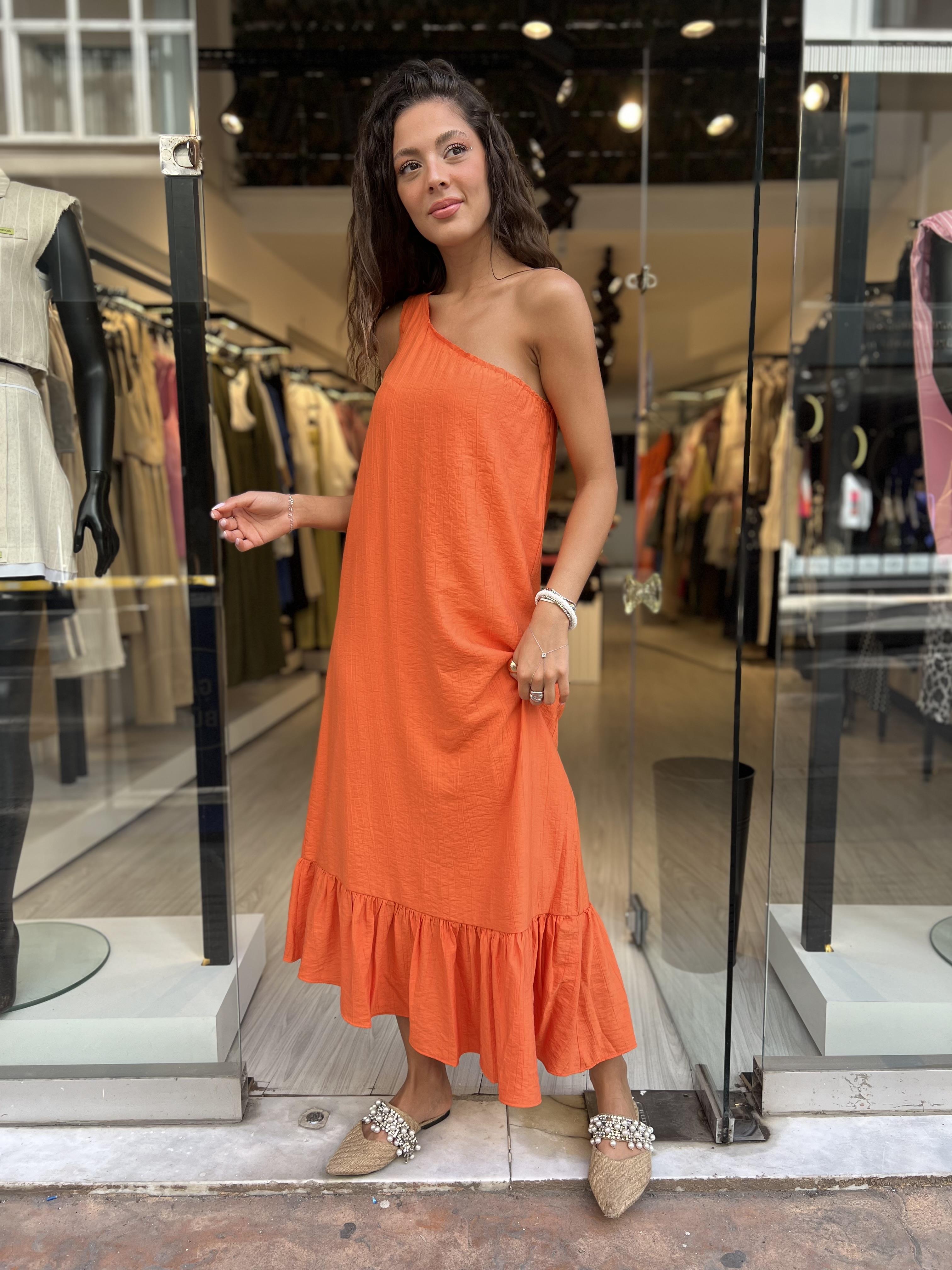  Q.Tek Omuz Elbise-Truncu