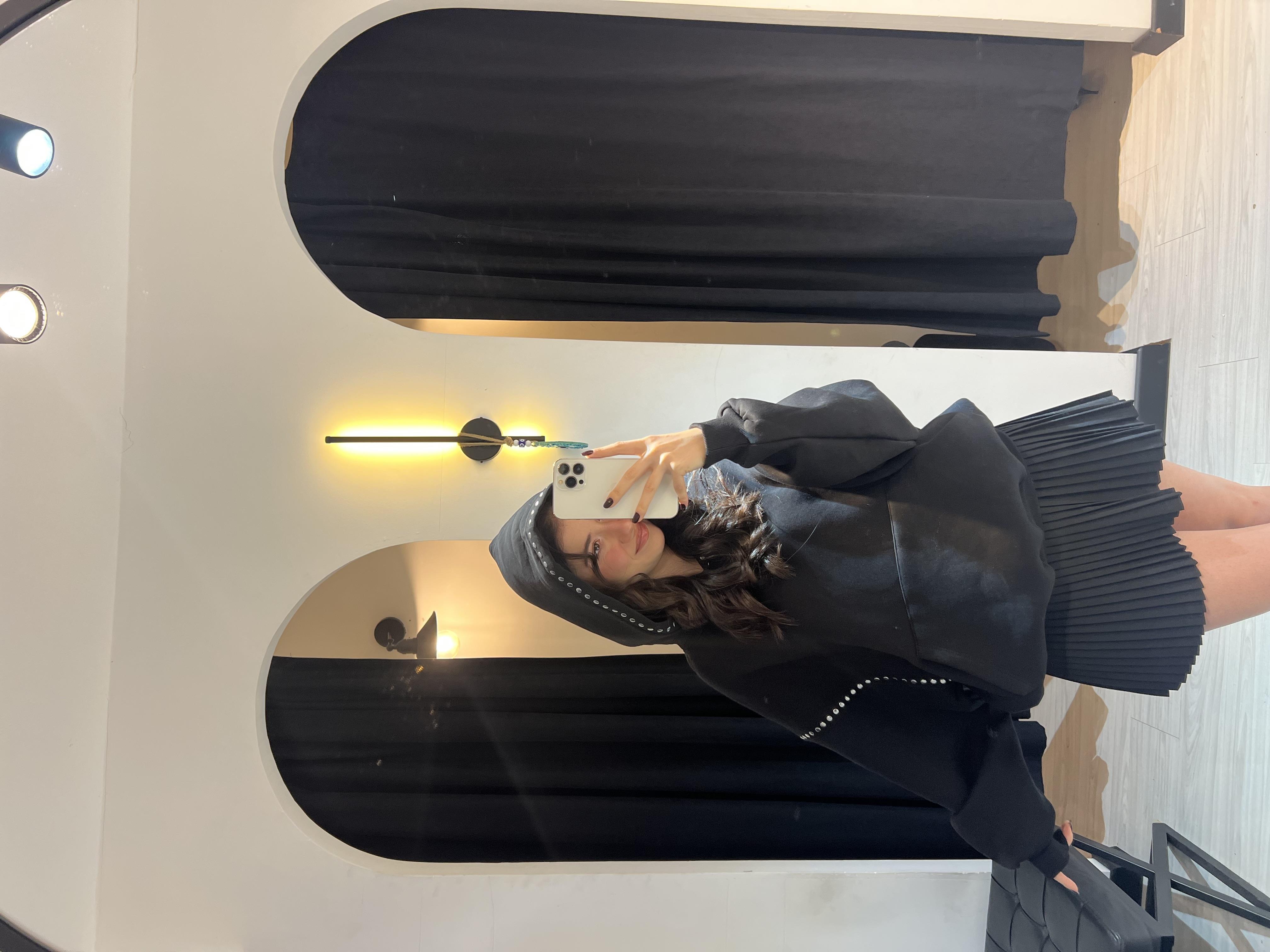 Chm Zımba Detaylı Sweat -Siyah