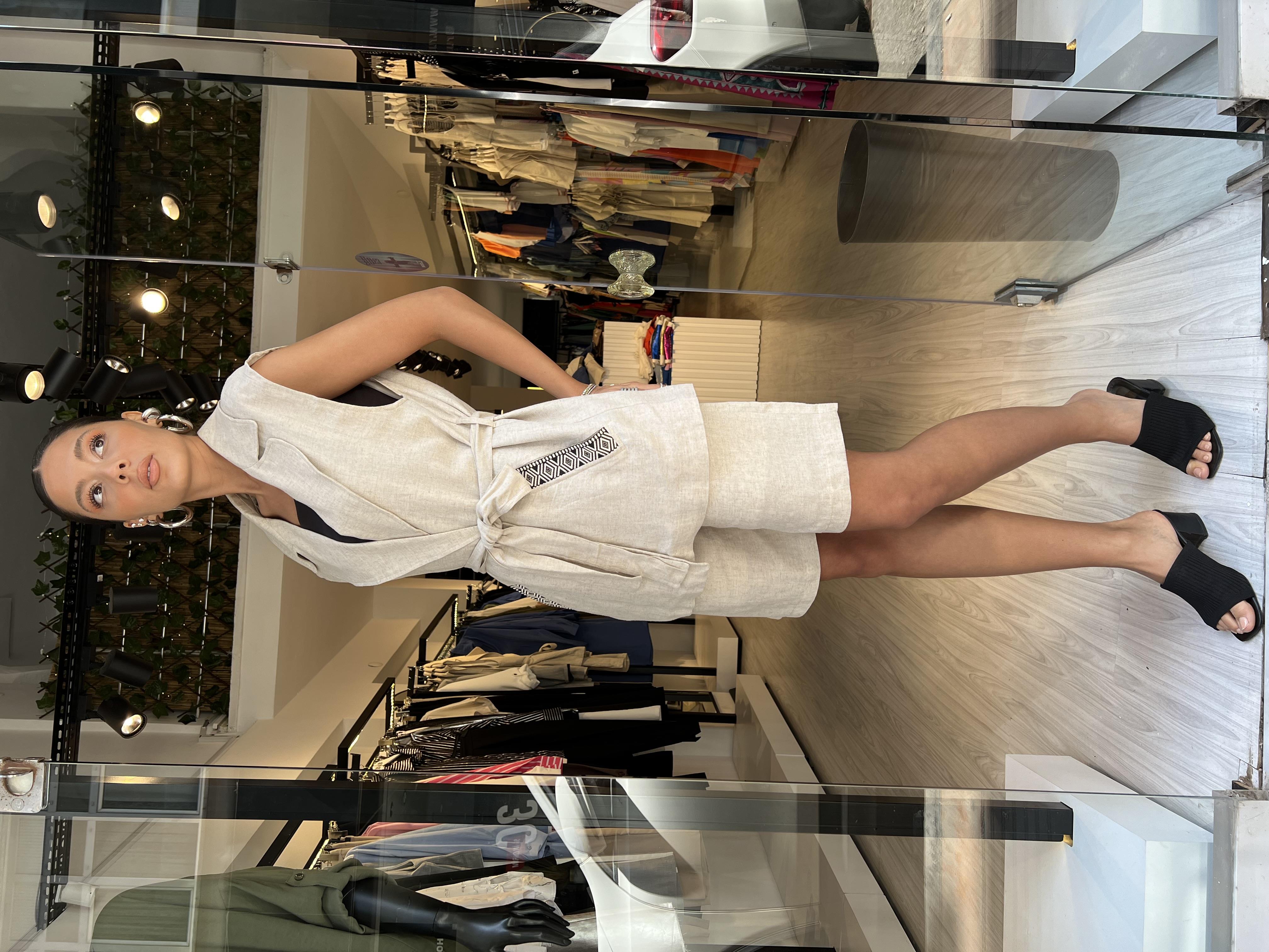 Efl Keten Şort-Natura