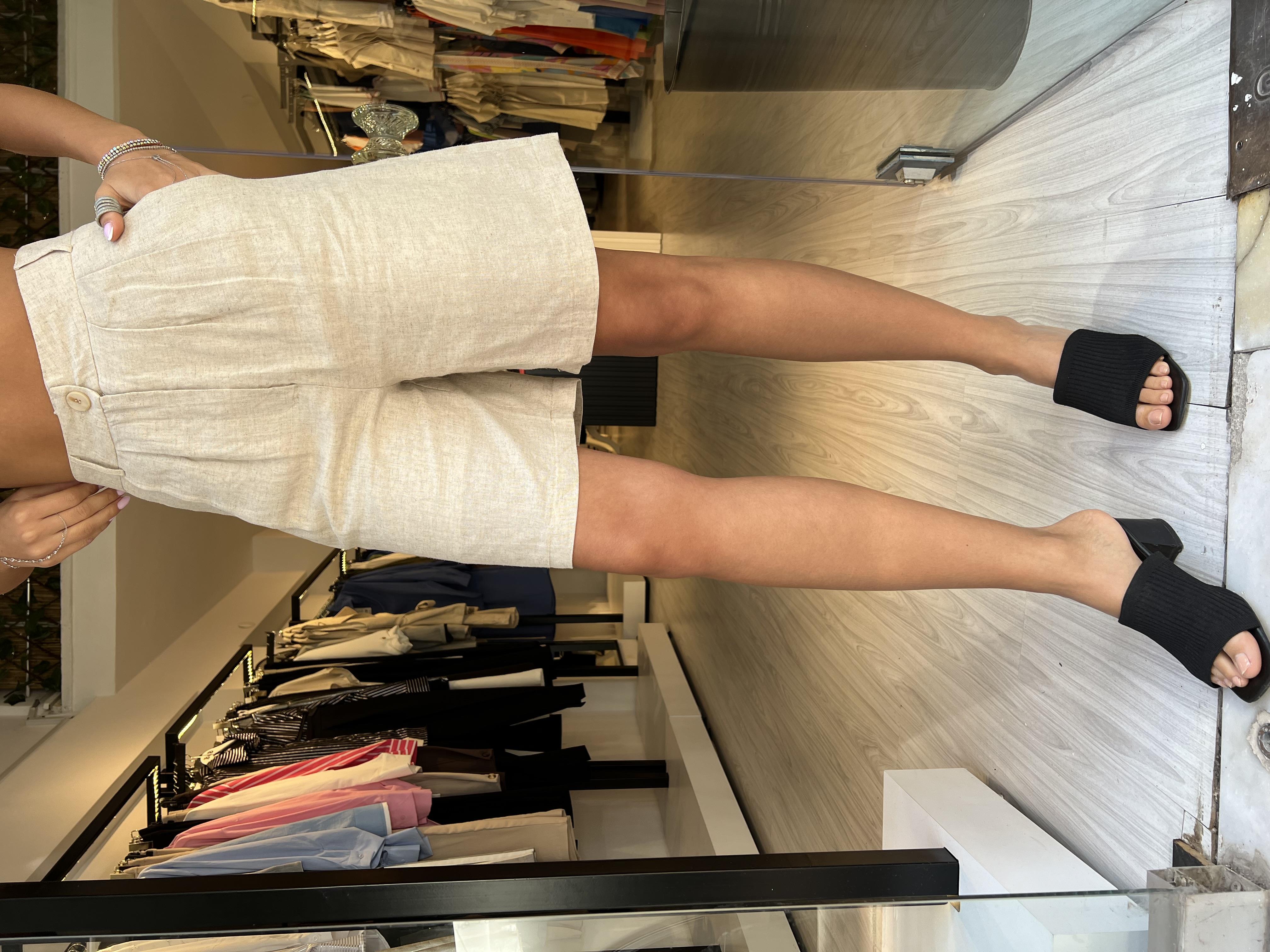 Efl Keten Şort-Natura