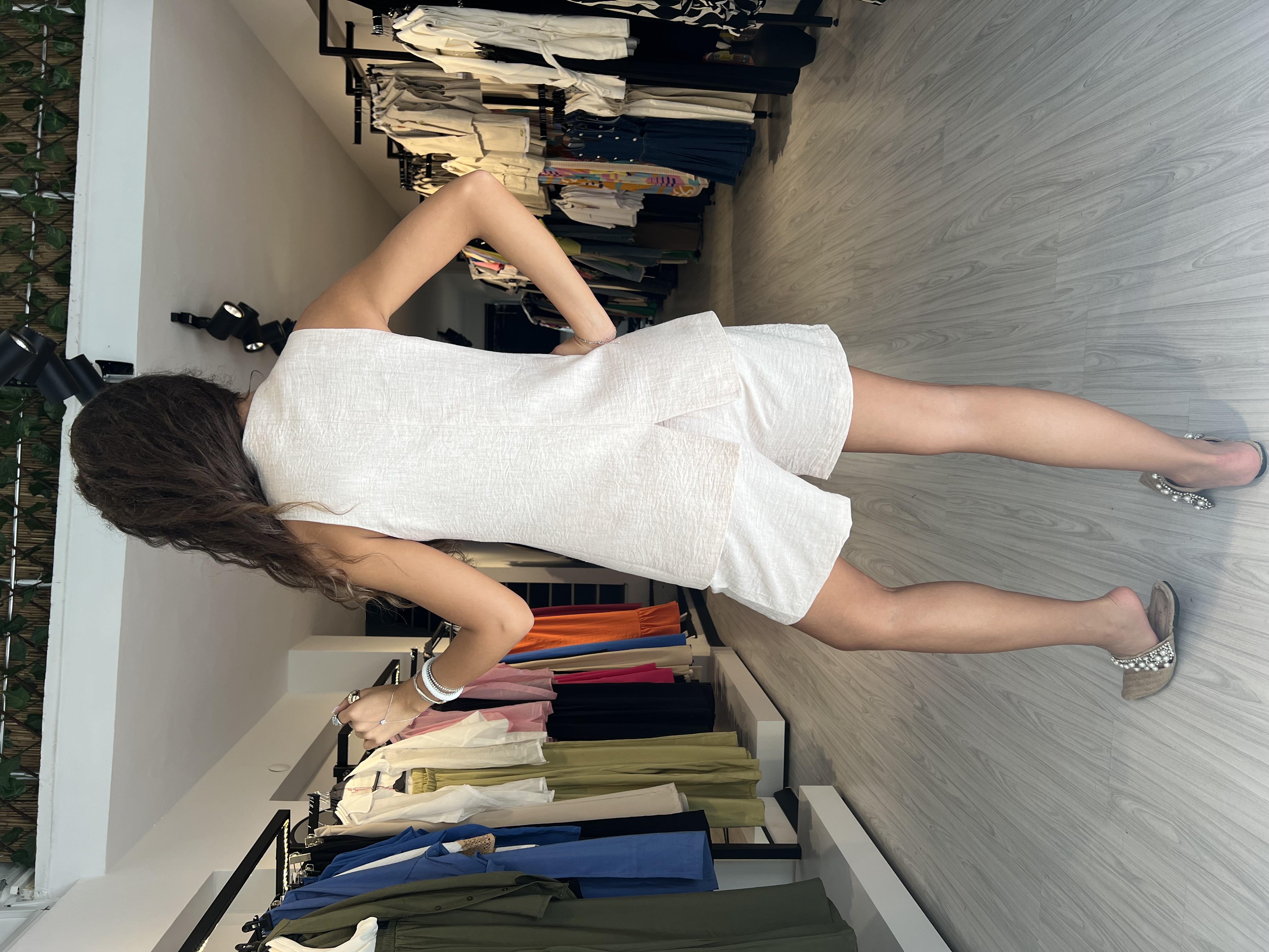 Hot Şort Yelek Takım -Taş