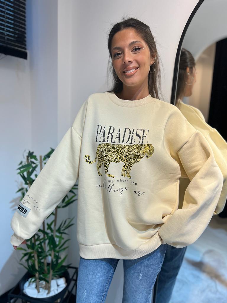 Kaplan Desen Sweat-Bej