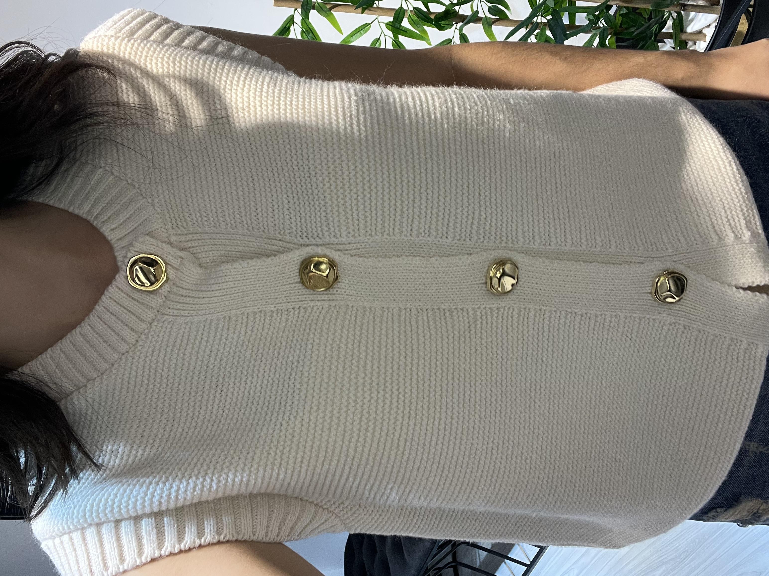 Key Triko Yelek-Ekru