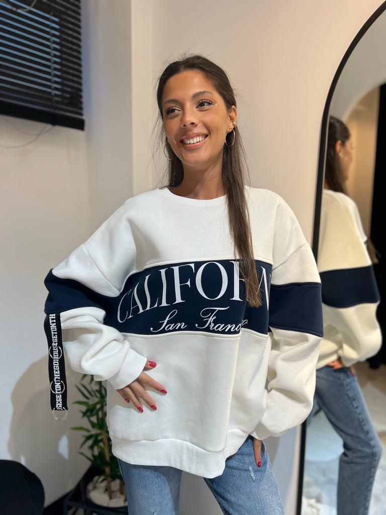 Kol Detaylı Sweat-Ekru 