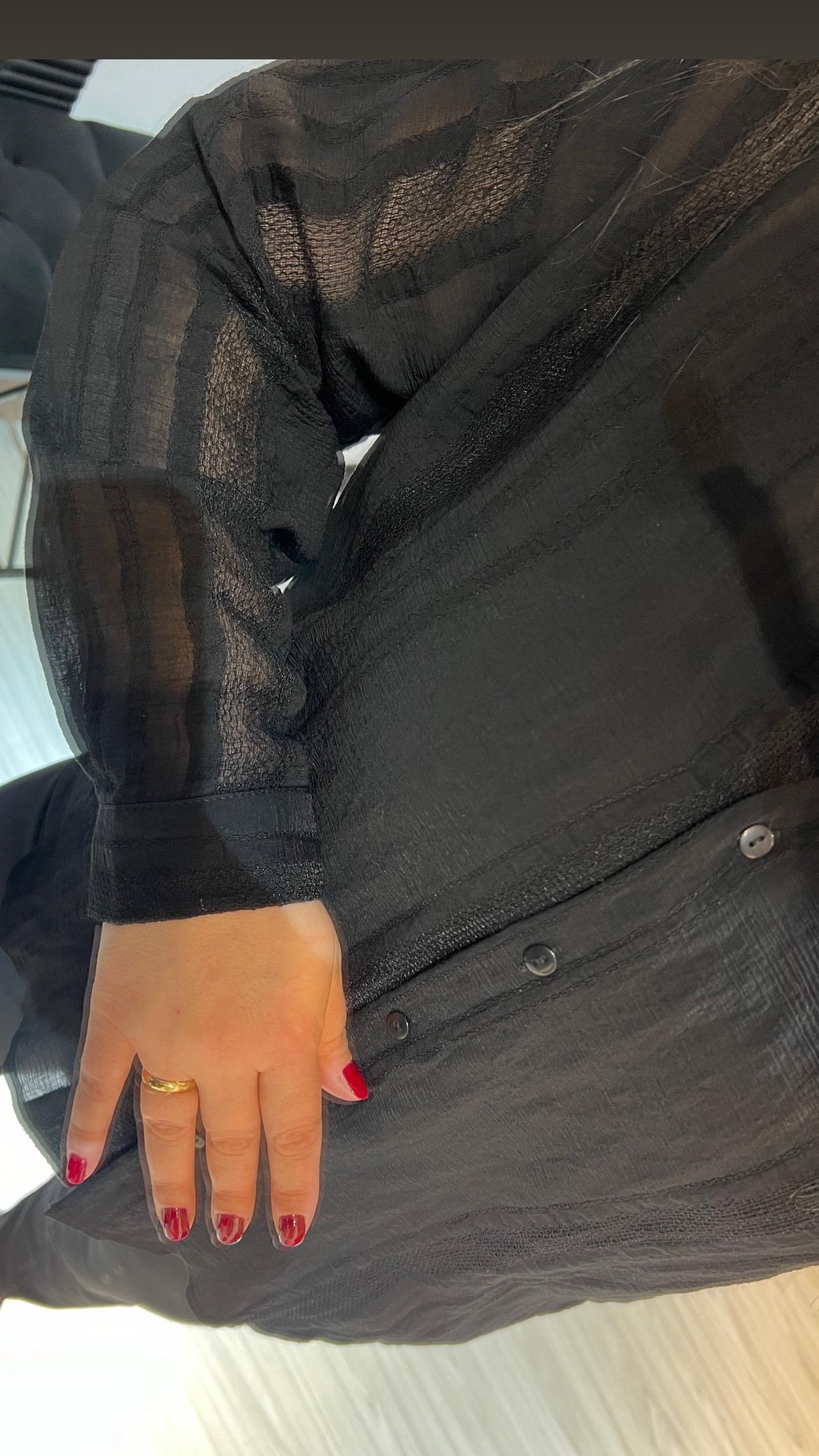 P.Transparan Gömlek-Siyah