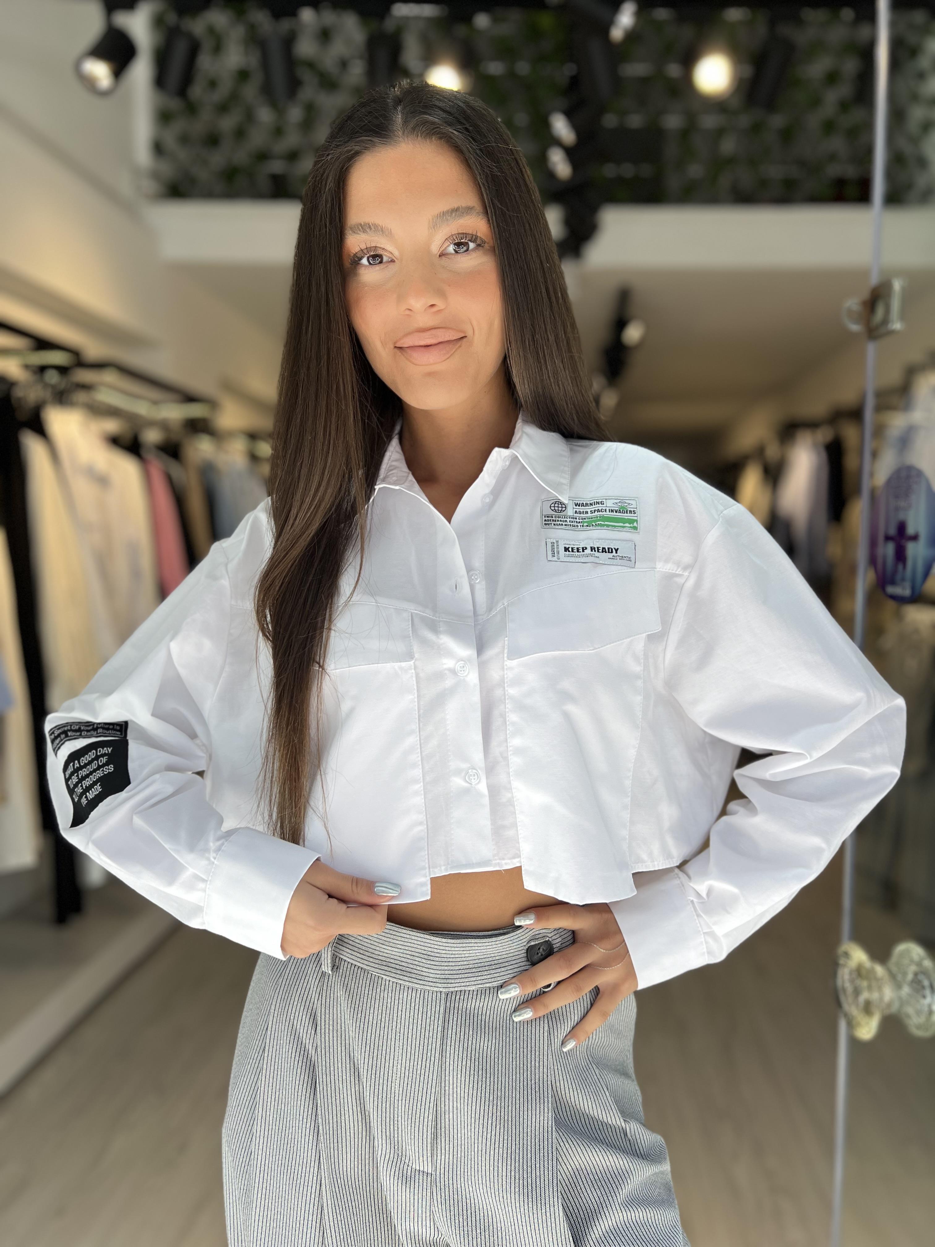 Q.Croop Gömlek-Beyaz