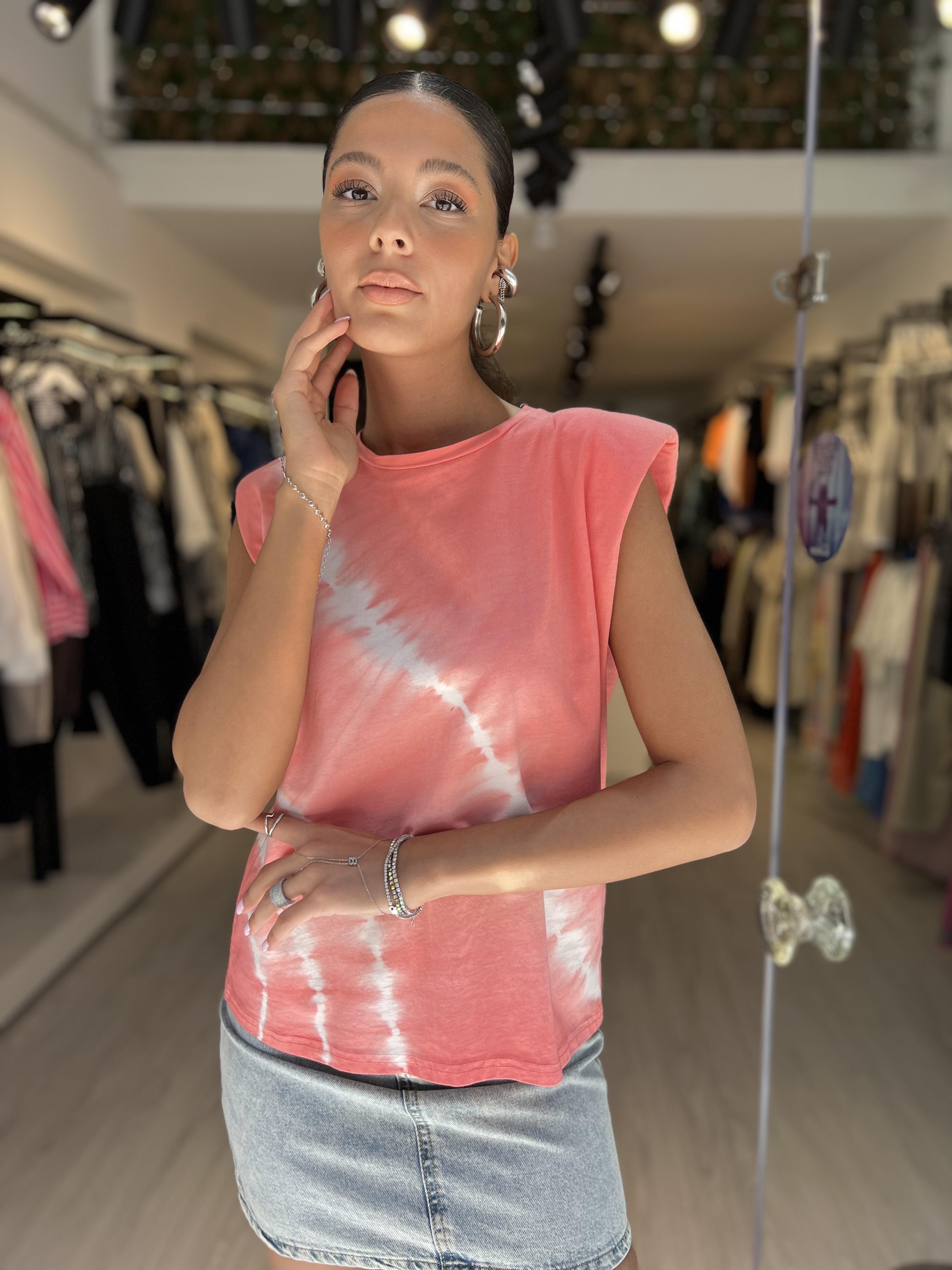 Quzu Vatkalı T-shirt - Pembe