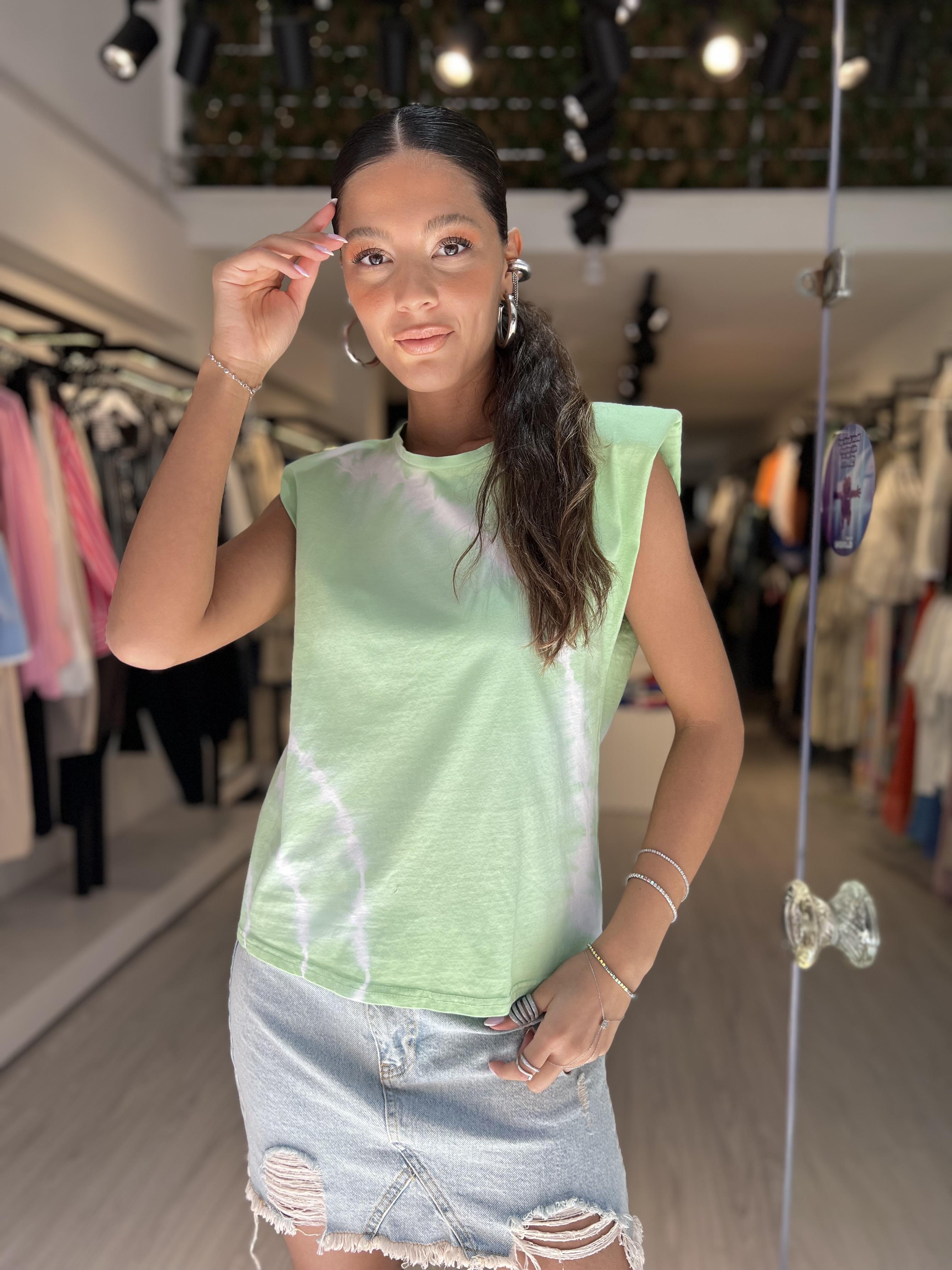 Quzu Vatkalı T-shirt - Yeşil