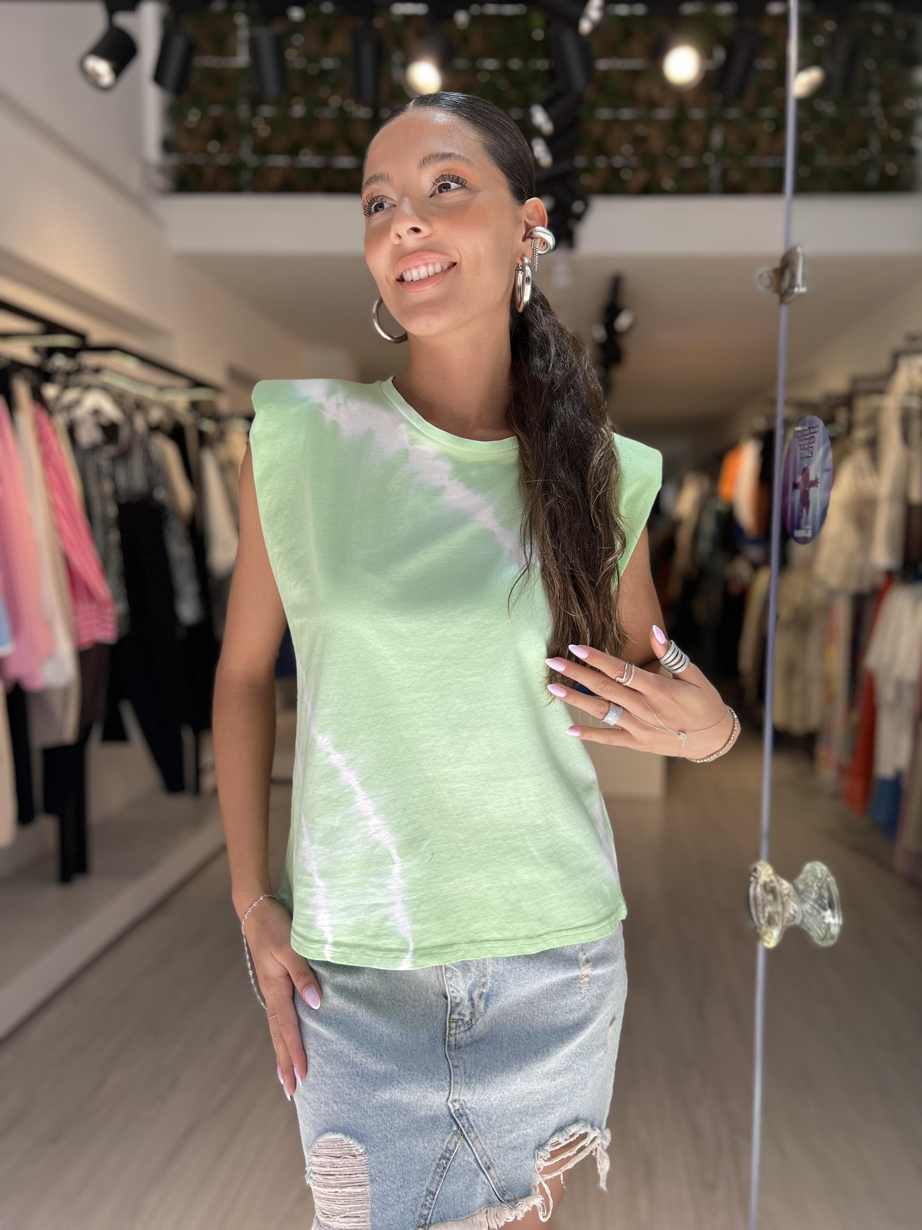 Quzu Vatkalı T-shirt - Yeşil