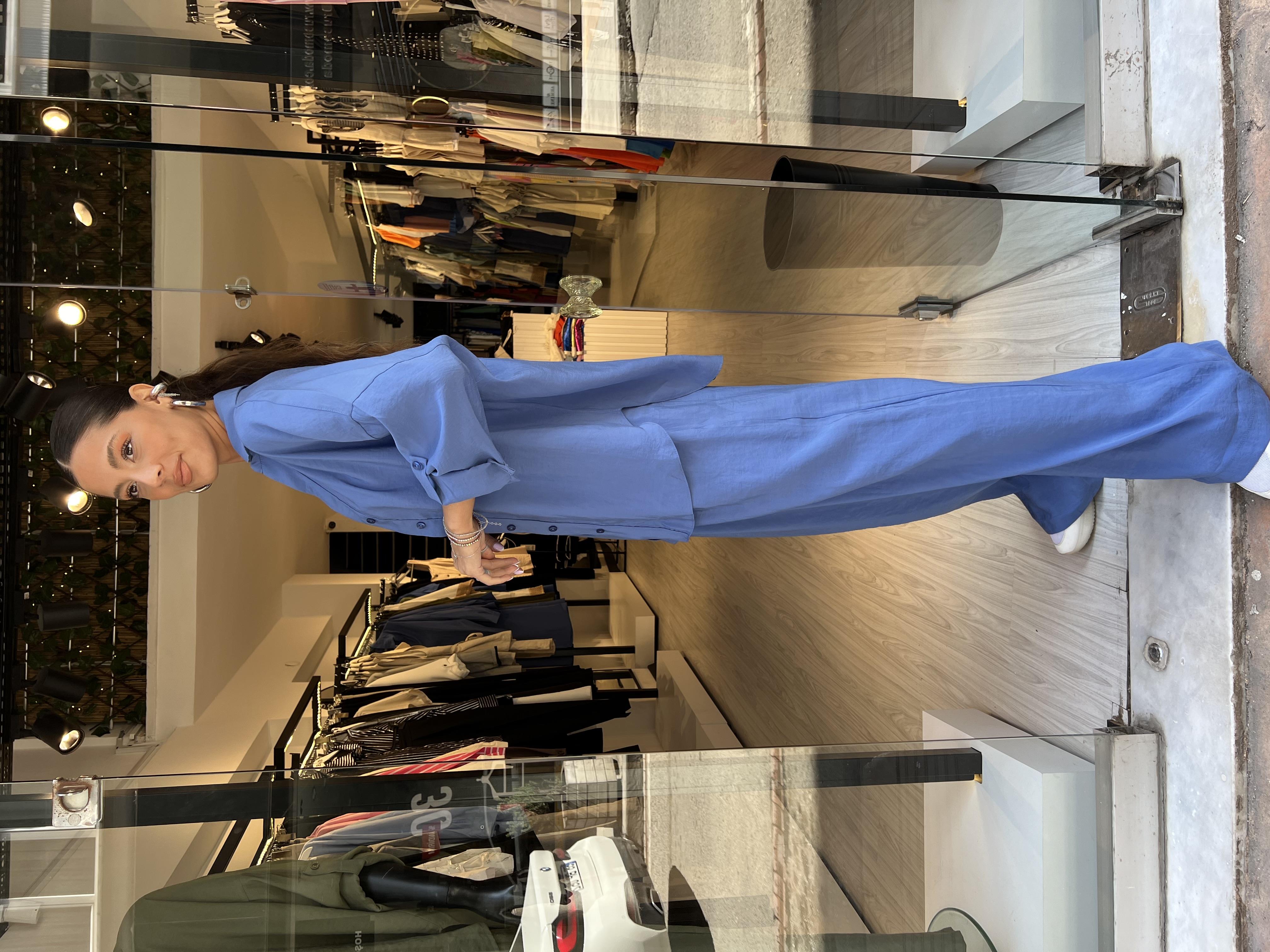 Tensel Kumaş Takım -Mavi 