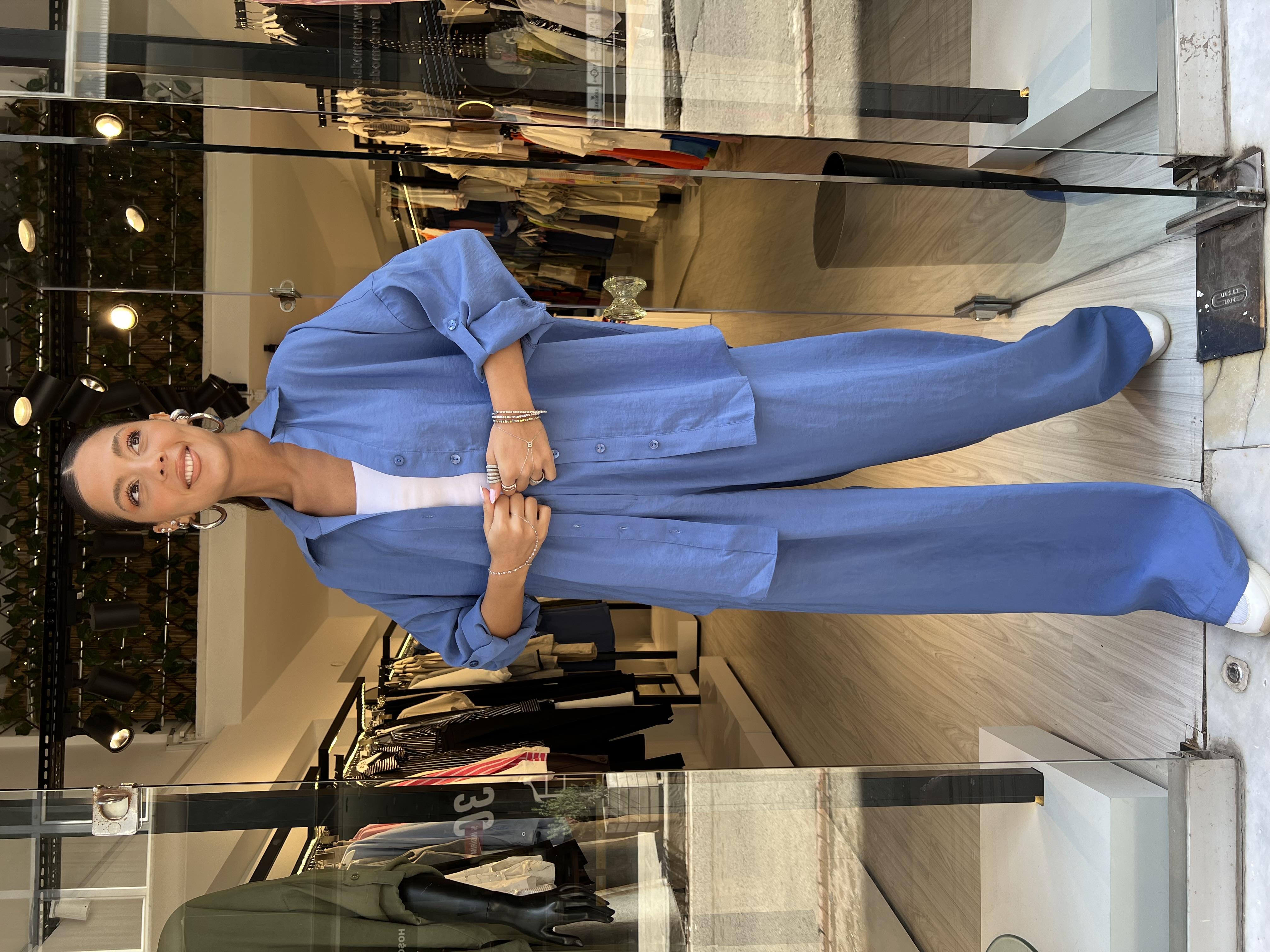 Tensel Kumaş Takım -Mavi 