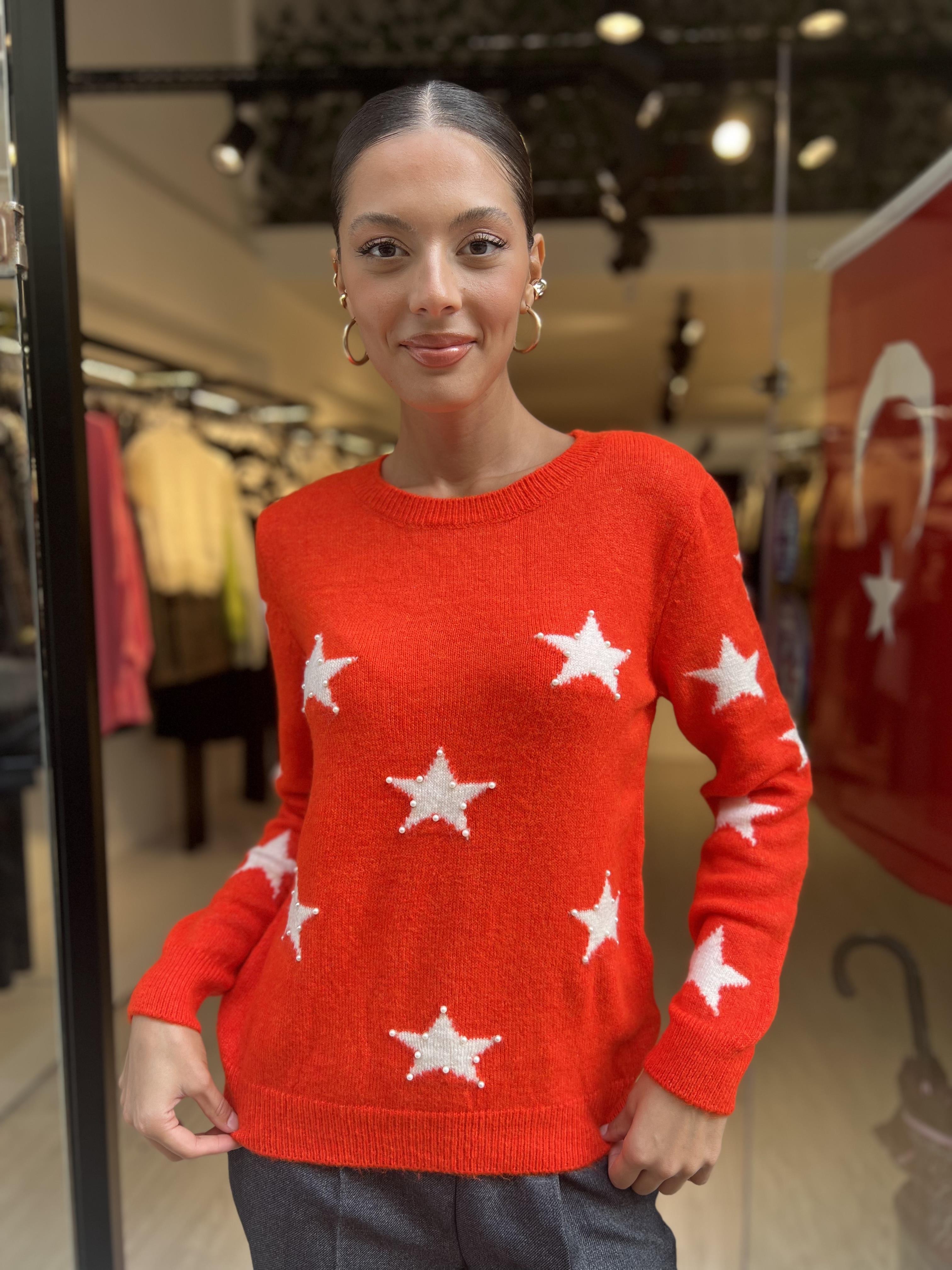 Yıldız Desen Kazak-Turuncu