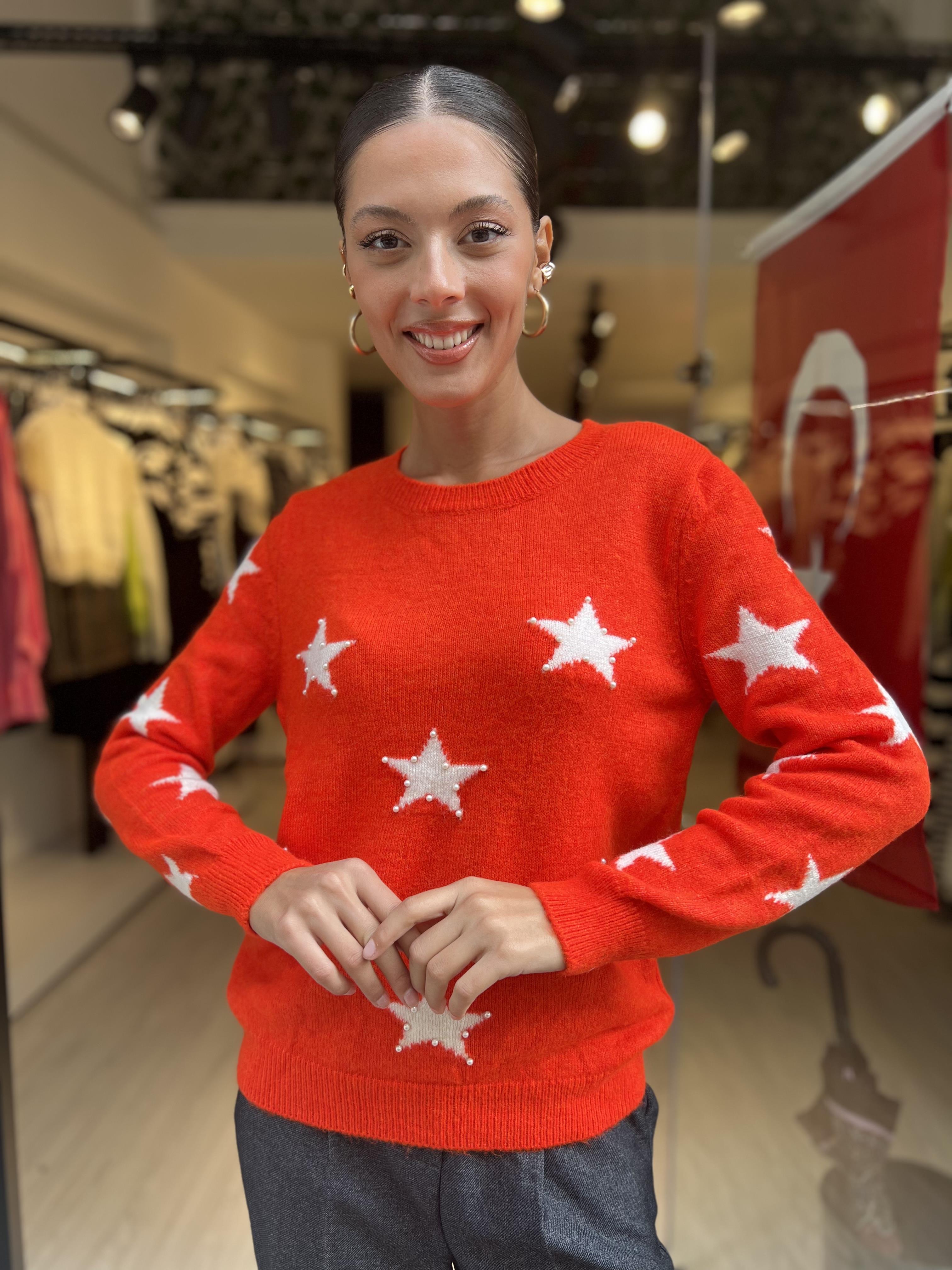 Yıldız Desen Kazak-Turuncu